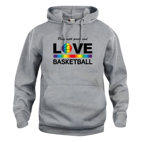 Play With Pride And Love Basketball Hoody Grå