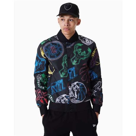 NBA Bomber All Over Logo Print 2022