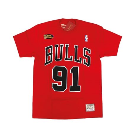 NBA CHICAGO BULLS - DENNIS RODMAN Namn & Nummer t-shirt