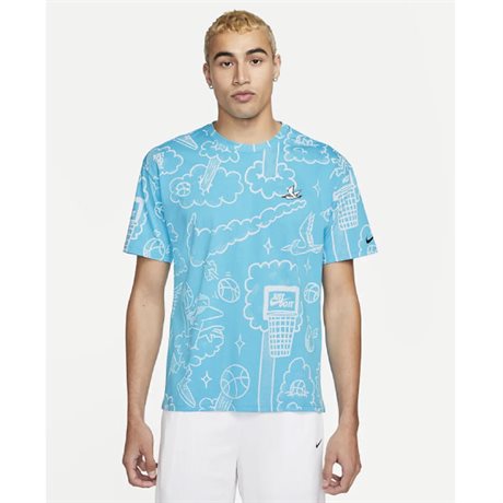 Nike Max90 All Over Print Tee Blå