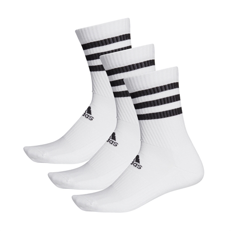 Adidas 3-Stripe Basketball Crew Sock Vit/Svart