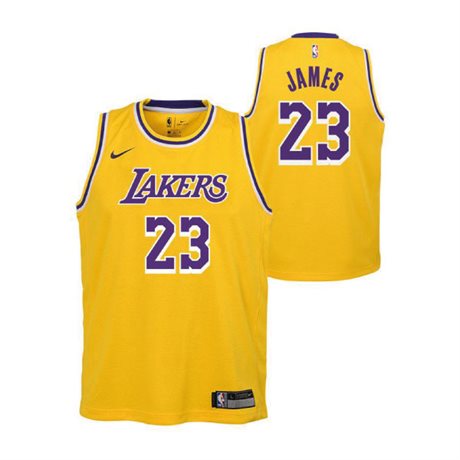 Nike Lebron LA Lakers Nr 23 Icon Swingman Jr