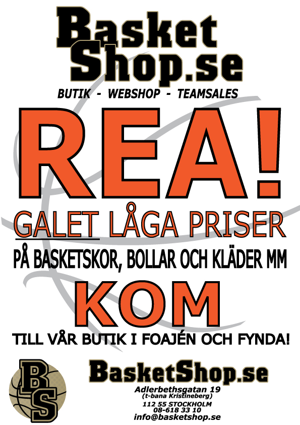 Basketshop.se REA i Fryshuset 9-10 april