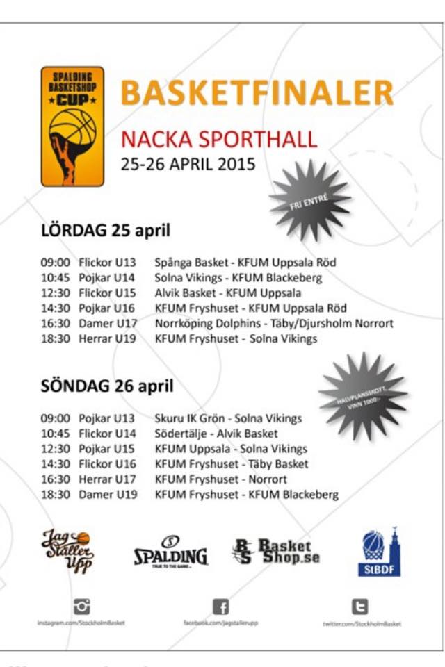 Spelschema Spalding Basketshop Cup