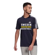 Sweden Basketball Tee Adidas 3 Striped